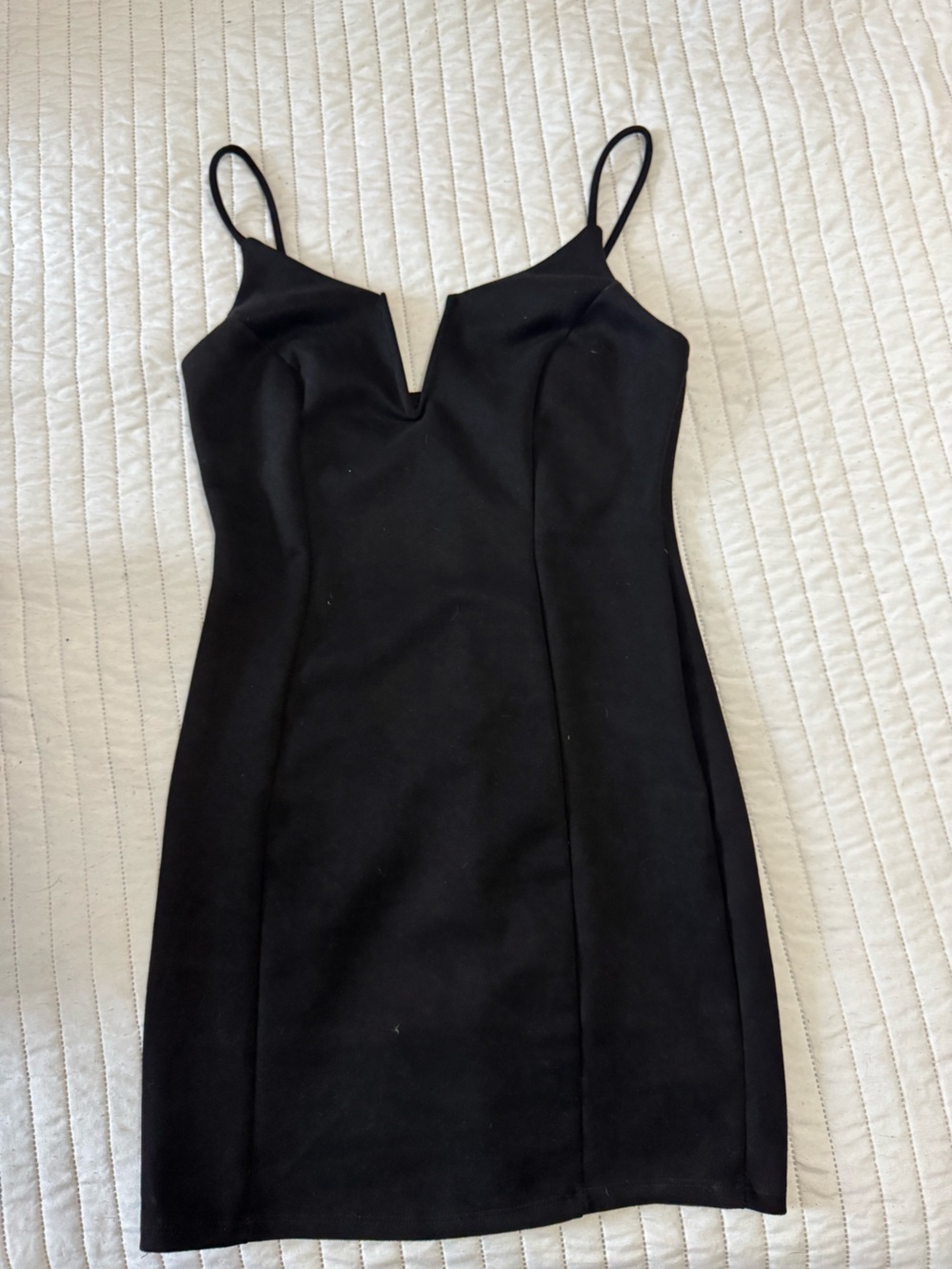 iris Black Spaghetti-Strap Bodycon Dress